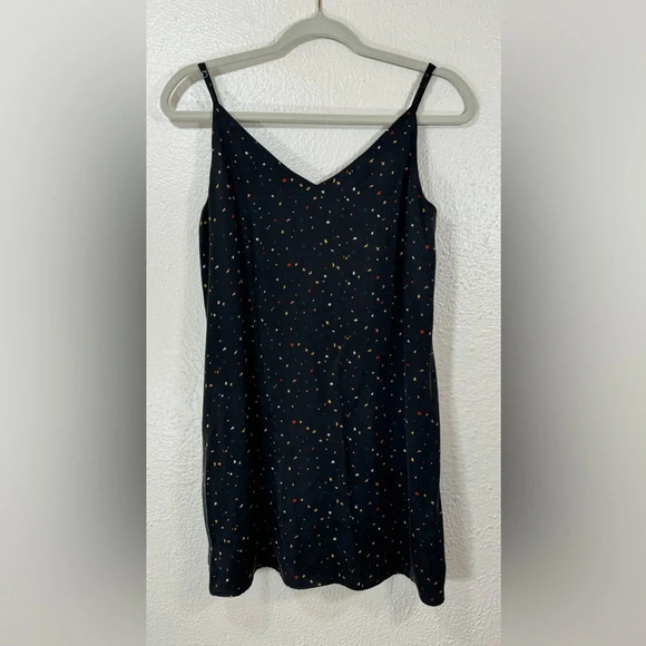 Rails Brianna 100% Silk Slip Dress in Black Confetti Women’s XS Classy Summer - Picture 2 of 14